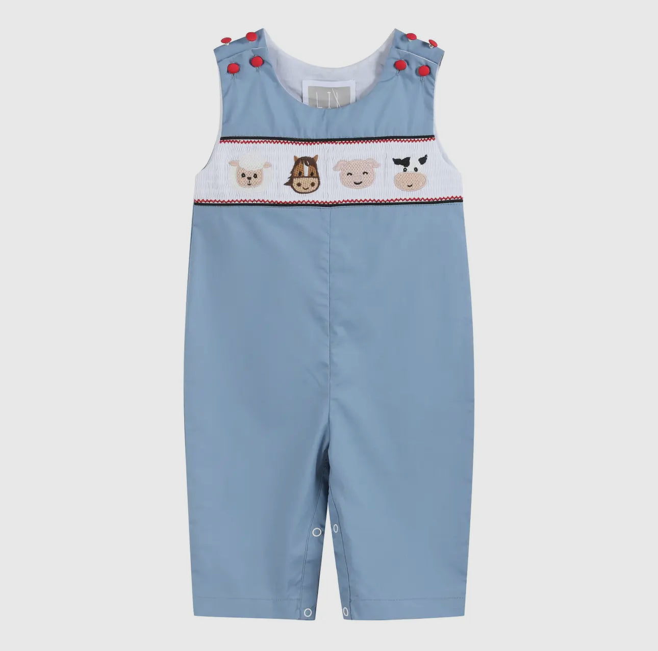 Lil Cactus Smocked Farm Animal Longall