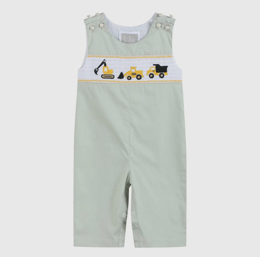 Lil Cactus Construction Smocked Longall - PRE-ORDER ONLY