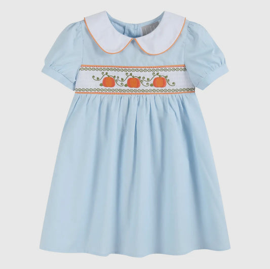 Lil Cactus Smocked Pumpkin Dress - PRE-ORDER ONLY