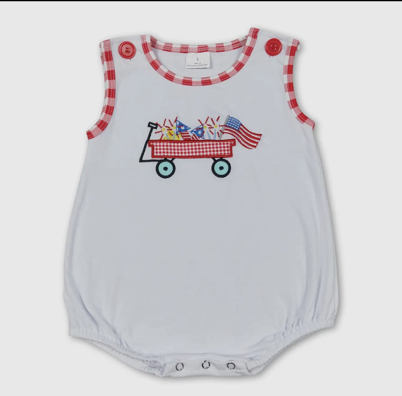 White Sleeveless 4th of July Bubble