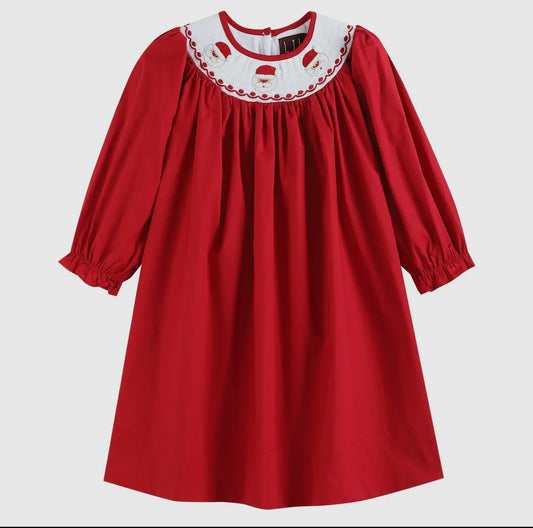 Lil Cactus Smocked Santa Dress - PRE-ORDER ONLY