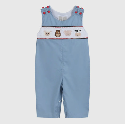Lil Cactus Smocked Farm Animal Longall