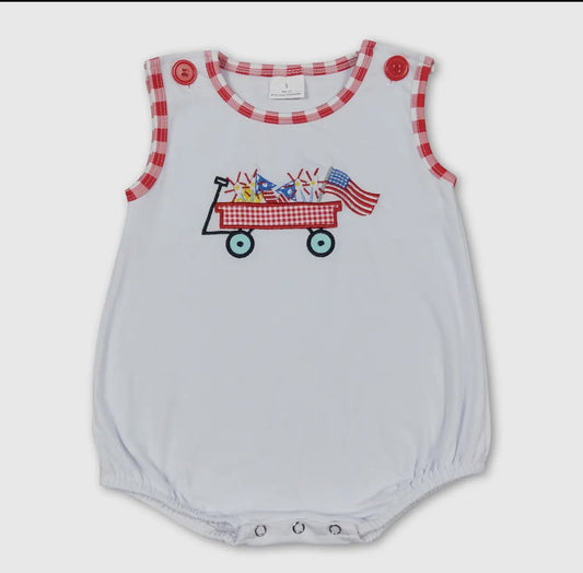 White Sleeveless 4th of July Bubble